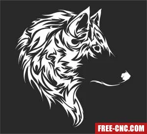 Wolf wall art - Free dxf files ready to cut