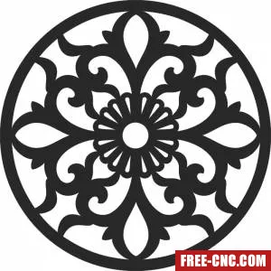 Mandala wall decorative pattern - free dxf download