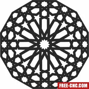 Mandala door wall decorative door decorative - Free dxf for laser cutting and plasma
