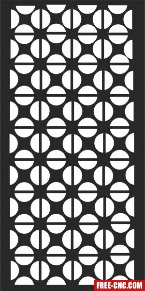 Screen door pattern screen wall - Free dxf download