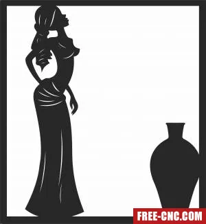 African women clipart - Free dxf files ready to cut