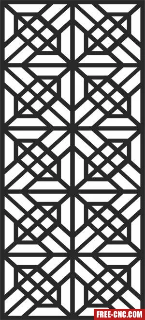 Door pattern door - Free dxf files ready to cut