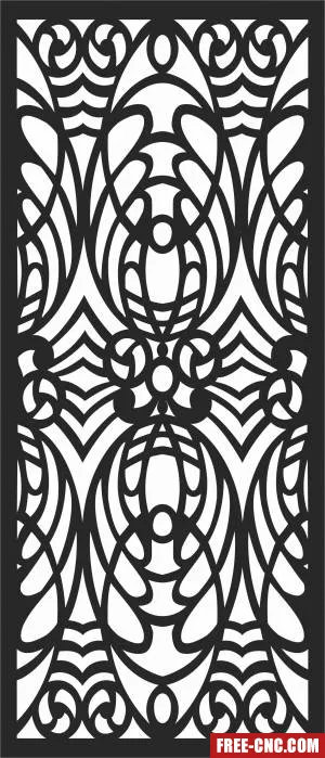 Decorative wall pattern door pattern - Download free dxf for cnc plasma cutting