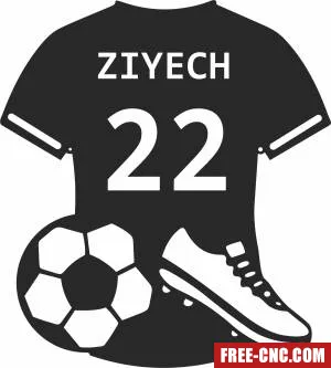 Personalized soccer jersey monogram decor - Download free dxf for cnc plasma cutting