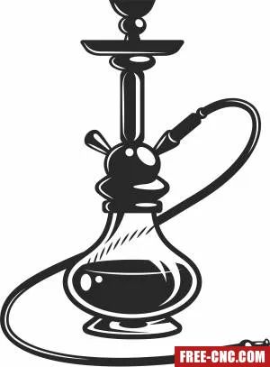 Hookah clipart - Download free dxf for cnc plasma cutting