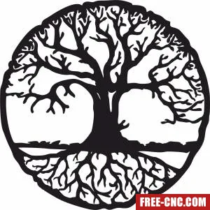 Tree of life wall spiritual art - Download free dxf for cnc plasma cutting