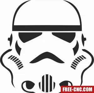 Storm trooper star wars figure clipart - Download free dxf for cnc plasma cutting