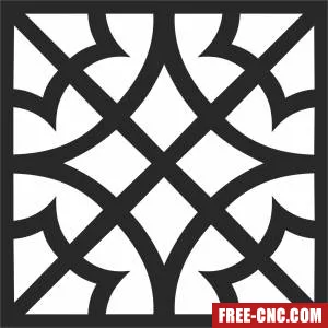 Door wall pattern wall decorative door pattern - Free dxf for laser cutting and plasma