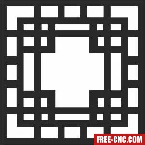 Screen pattern decorative pattern - Free dxf files ready to cut