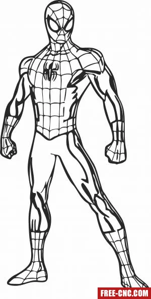 Spiderman superhero logo - Free dxf for laser cutting and plasma