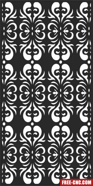 Screen decorative pattern screen decorative door - Download free dxf for cnc plasma cutting