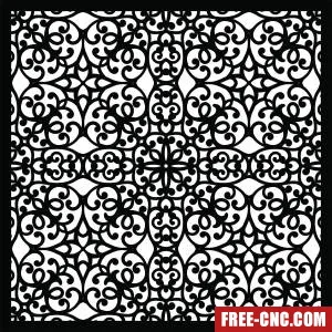 Pattern wall screen door - Download free dxf for cnc plasma cutting