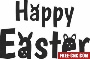 Happy easter art - Free dxf for laser cutting and plasma