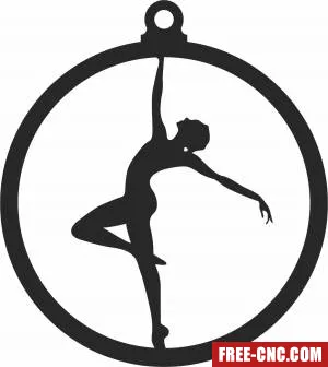 Ornament ballett dance - Download free dxf for cnc plasma cutting