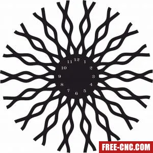 Wall clock art design - free dxf download