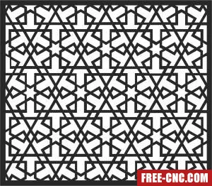 Pattern door decorative wall - Free dxf for laser cutting and plasma