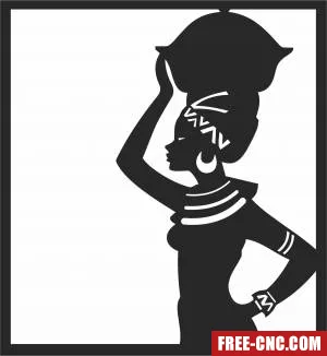 African women design african art - Free dxf for laser cutting and plasma