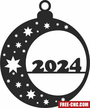 Christmas ornament 2024 - Download free dxf for cnc plasma cutting