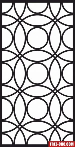 Decorative circles panel screen pattern partition - Download free dxf for cnc plasma cutting Decorative circles panel screen pattern partition - Download free dxf for cnc plasma cutting