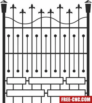 Decorative fence gate - Free dxf for laser cutting and plasma