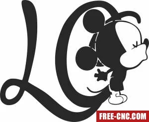 Mickey mouse wall art - Free dxf for laser cutting and plasma