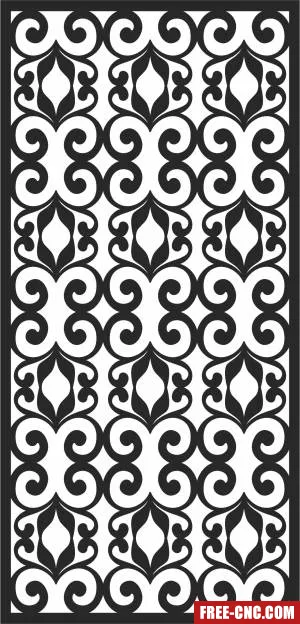 Screen door pattern decorative - Free dxf files ready to cut