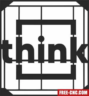 Think outside the box clipart - Download free dxf for cnc plasma cutting