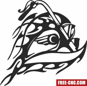 Motorcycle harley wall sign - Download free dxf for cnc plasma cutting