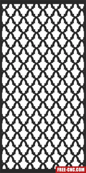 Decorative wall screen pattern - free dxf download