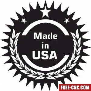 Made in usa sign - free dxf download