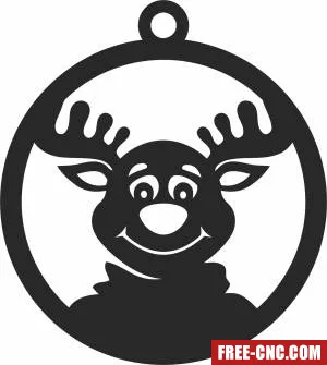 Reindeer christmas ornament - Download free dxf for cnc plasma cutting