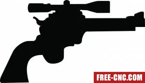Gun silhouette - free dxf download Gun silhouette - free dxf download