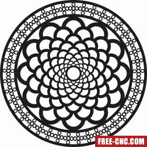 Decorative mandala wall art decor - Download free dxf for cnc plasma cutting