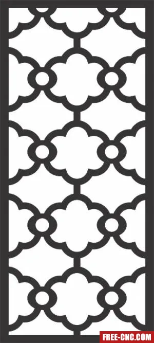 Decorative panel wall separator door pattern - free dxf download Decorative panel wall separator door pattern - free dxf download