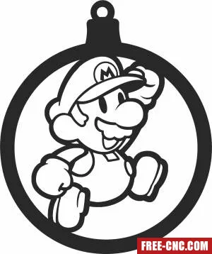 Super mario ball ornament - Free dxf files ready to cut