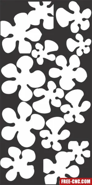 Decorative panel wall separator door pattern - free dxf download