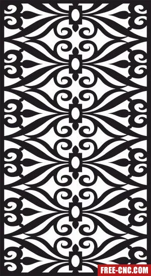 Decorative wall screen door cool panel pattern - Download free dxf for cnc plasma cutting