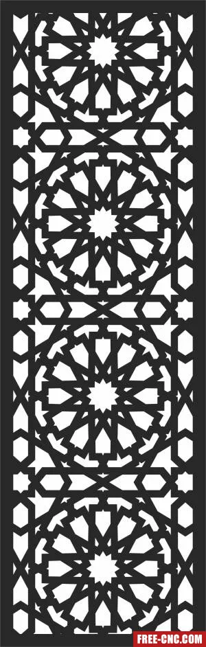 Pattern door wall - Free dxf for laser cutting and plasma