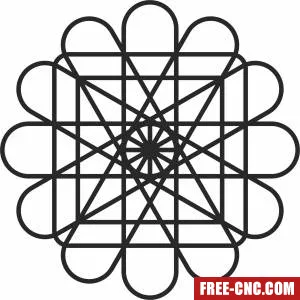 Flower of life geometric seed decor - Download free dxf for cnc plasma cutting