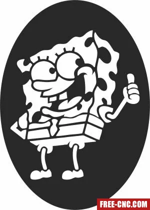 Spongebob clipart - Free dxf for laser cutting and plasma