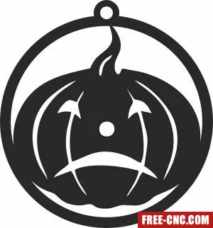 Pumpkin halloween ornament - Free dxf for laser cutting and plasma