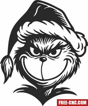 Grinch santa - Free dxf for laser cutting and plasma