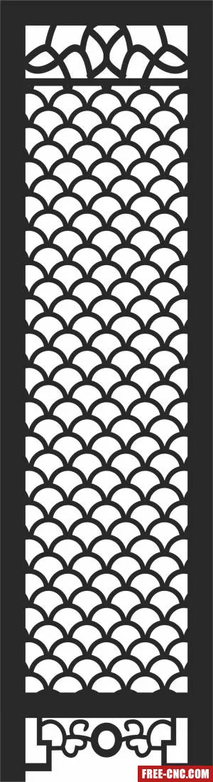 Wall pattern door wall decorative door screen - Free dxf for laser cutting and plasma