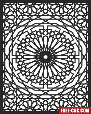 Door pattern wall screen door screen decorative - Free dxf download