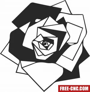 Flower clipart - Download free dxf for cnc plasma cutting