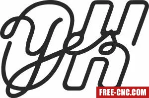 Oh yes wall art - Free dxf download