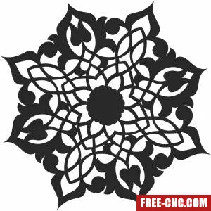 Pattern mandala decor - Download free dxf for cnc plasma cutting