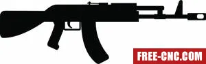 Ak-47 rifle - free dxf download Ak-47 rifle - free dxf download