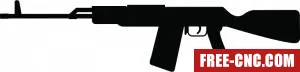 Ak-47 rifle silhouette - free dxf download