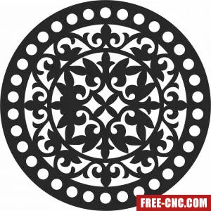 Mandala clipart wall decor - Download free dxf for cnc plasma cutting